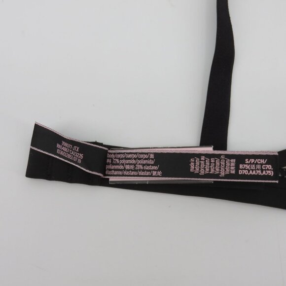 Victorias Secret Women Small Black Mesh Plunge Bralette Nylon Style 24492967 NEW - Picture 12 of 16